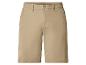 Khaki herenshorts met elastische tailleband en zakken.
