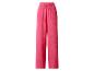 Fuchsia wijde damesbroek met elastische tailleband en trekkoord.