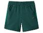 Donkergroene jongensshort met elastische tailleband en zijzakken