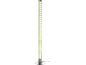 Groene, glinsterende LED-vloerlamp met chromen voet