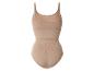 Nude naadloze shapewear-body met verstelbare bandjes, achteraanzicht