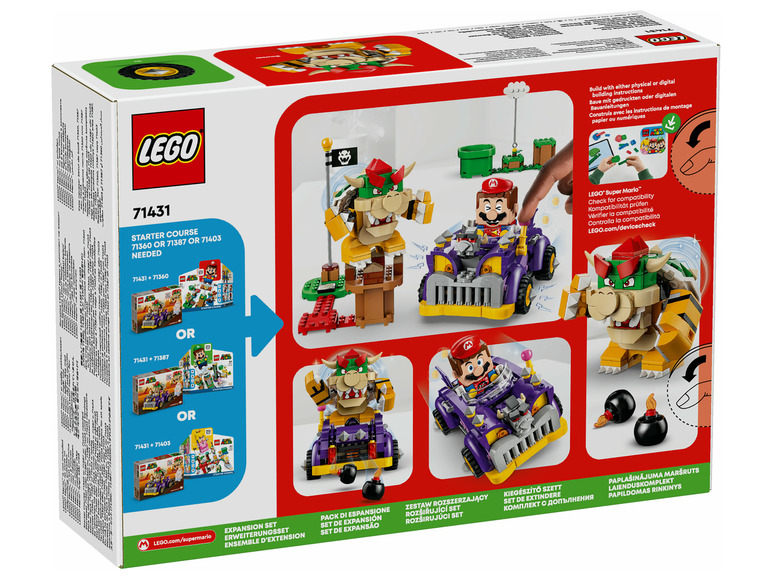 LEGO Super Mario™ uitbreidingsset met Bowser en een kart.