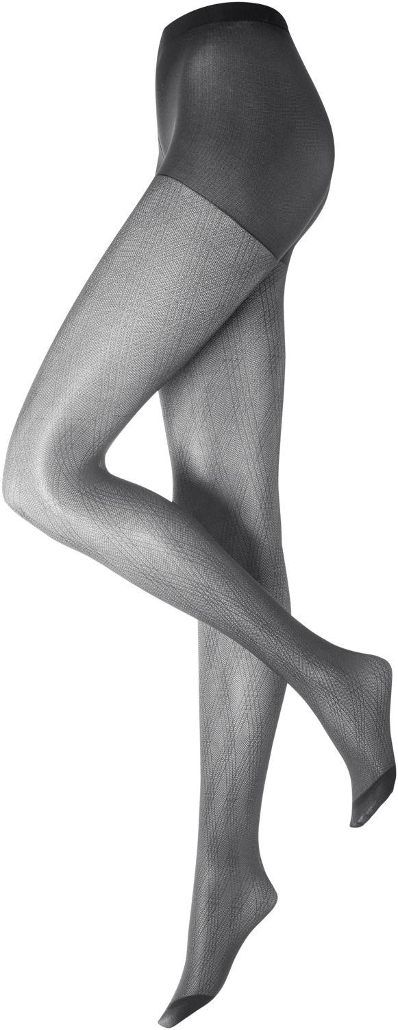 ESMARA Dames fijne panty, 2 stuks. (Geruit, M (40/42))