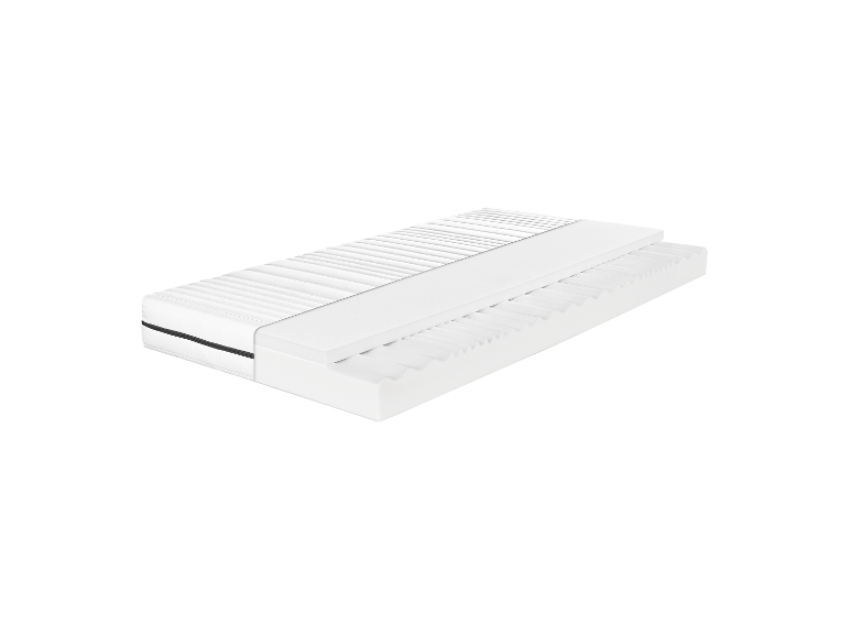 Matras en boxspring in doorsnede: gedetailleerd zicht op de binnenlagen.