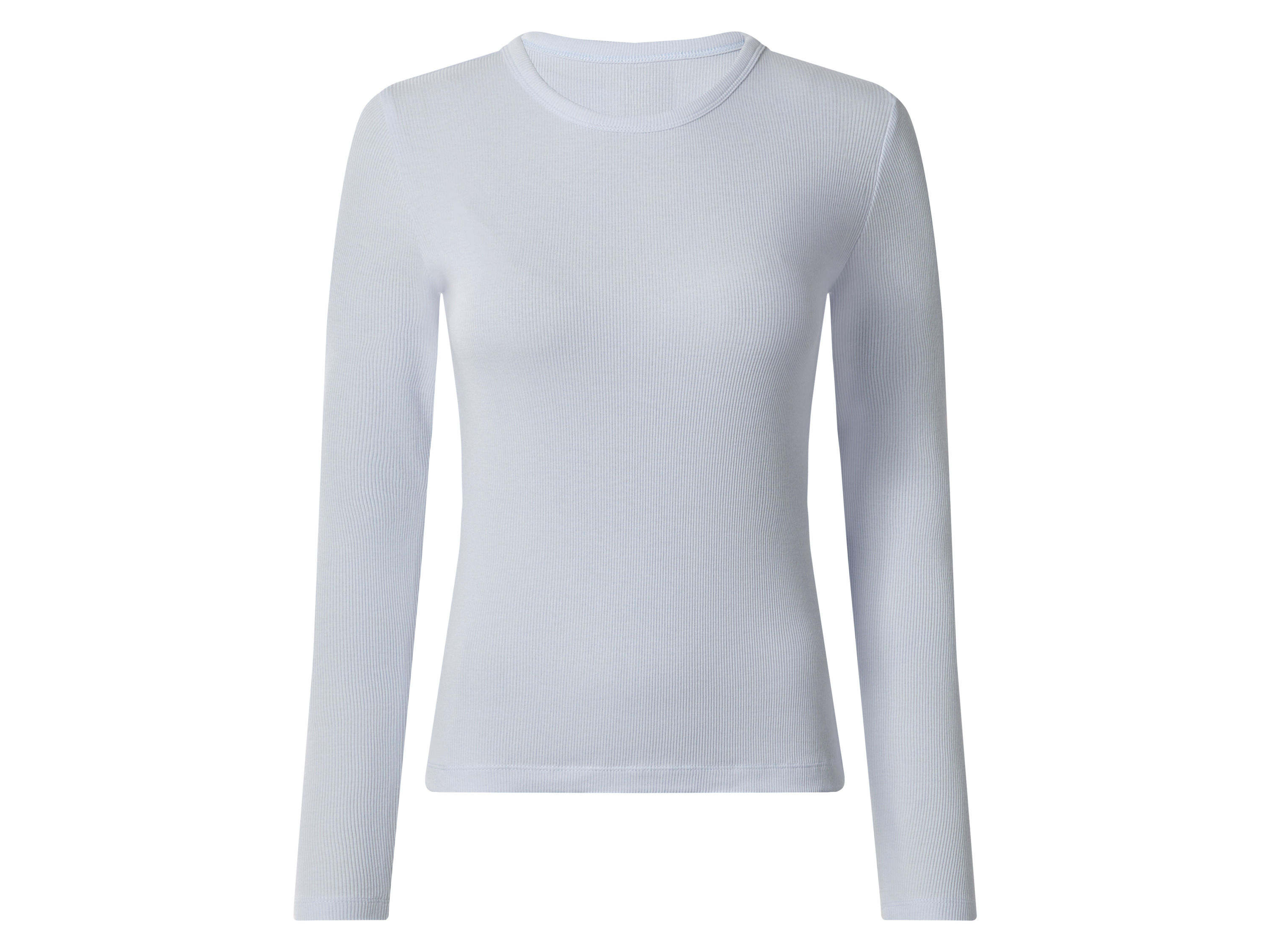 esmara Geribde dames longsleeve (Blauw, M (40/42))