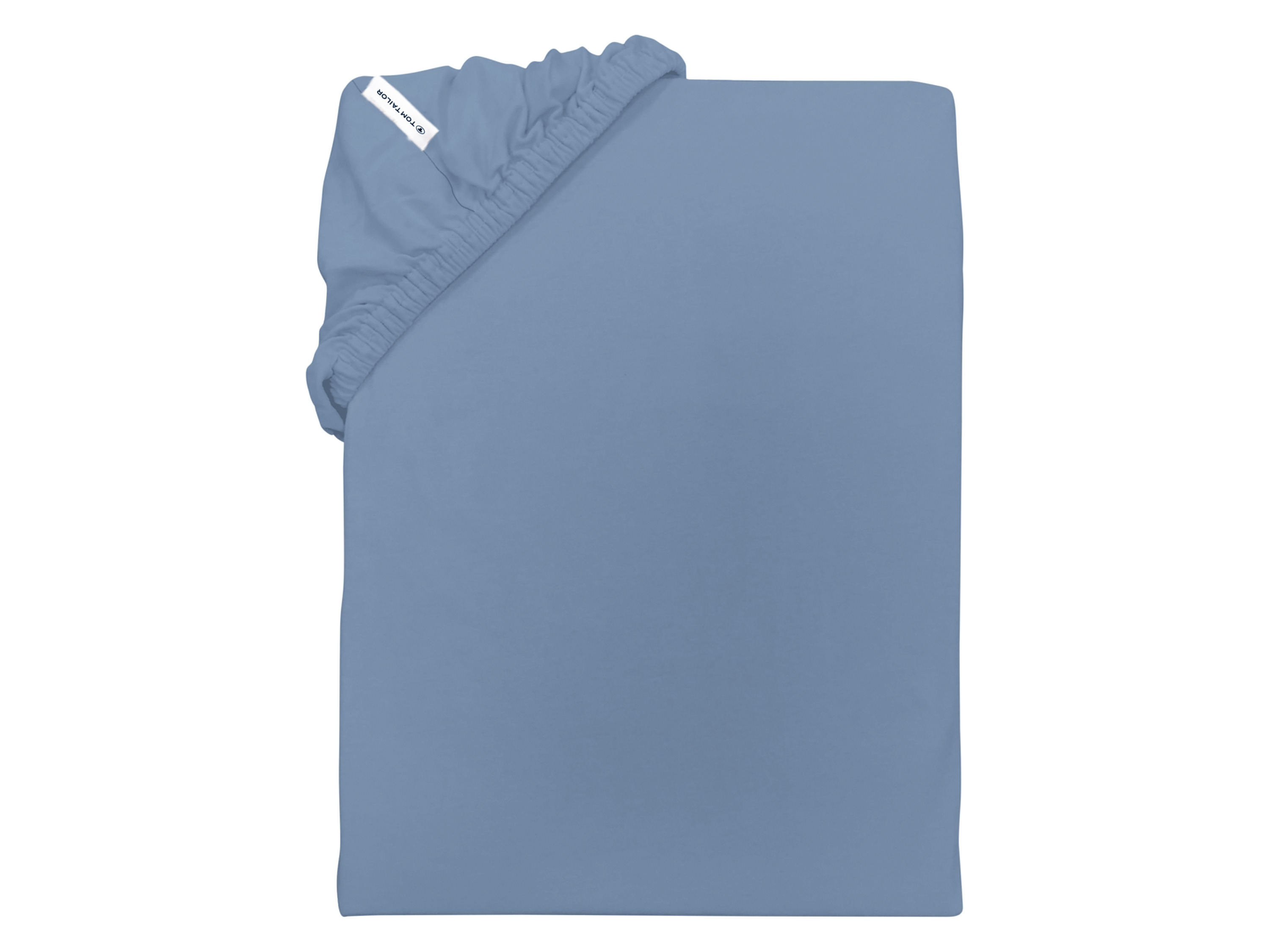 TOM TAILOR Jersey hoeslaken, 180-200 x 200 cm (Blauw)