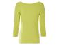 Een lichtgroen T-shirt met lange mouwen.