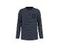 Donkerblauw gestreept T-shirt met lange mouwen en borstzak