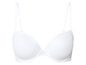 Een witte bh met gladde cups.