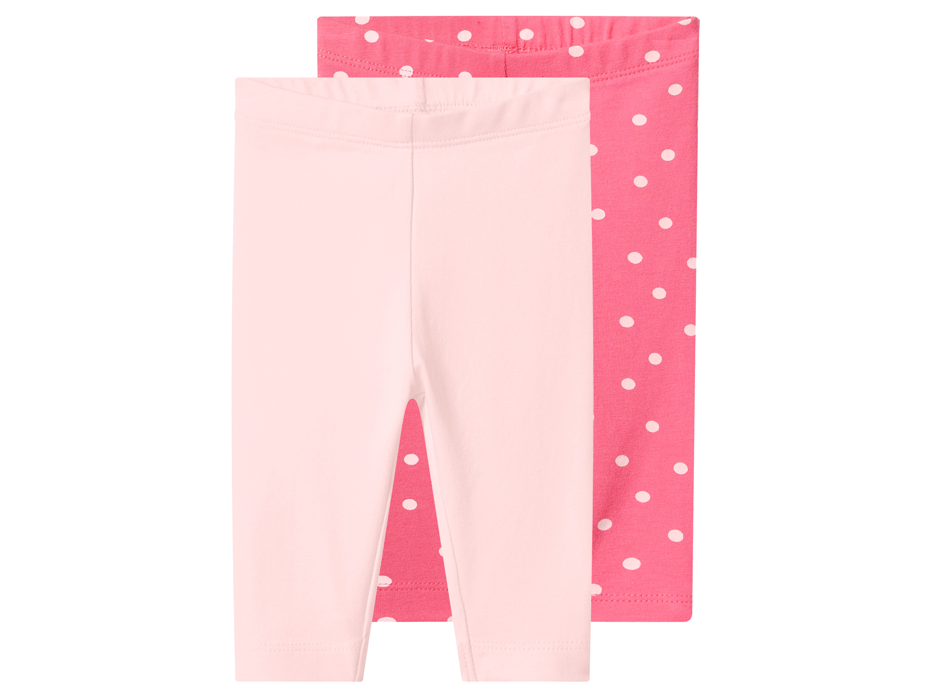 lupilu Set van 2 baby leggings (Lichtroze/roze, 74/80)
