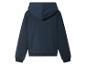 Een donkerblauwe hoodie.