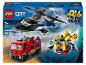 LEGO City set met helikopter, brandweerwagen en onderzeeër, 874 onderdelen.