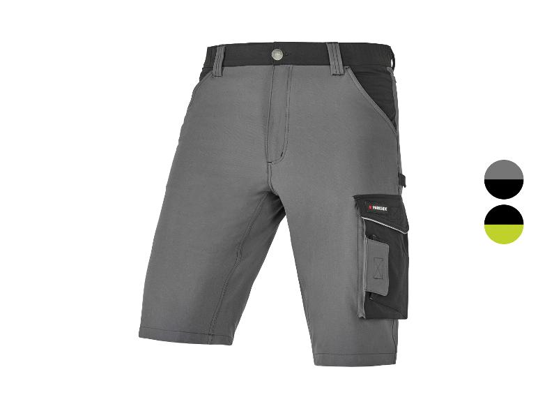 Parkside werkshorts in grijs en zwart.