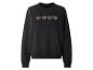 Zwart sweatshirt met luipaardprint harten