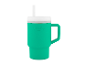 Turquoise Infantino beker met rietje.