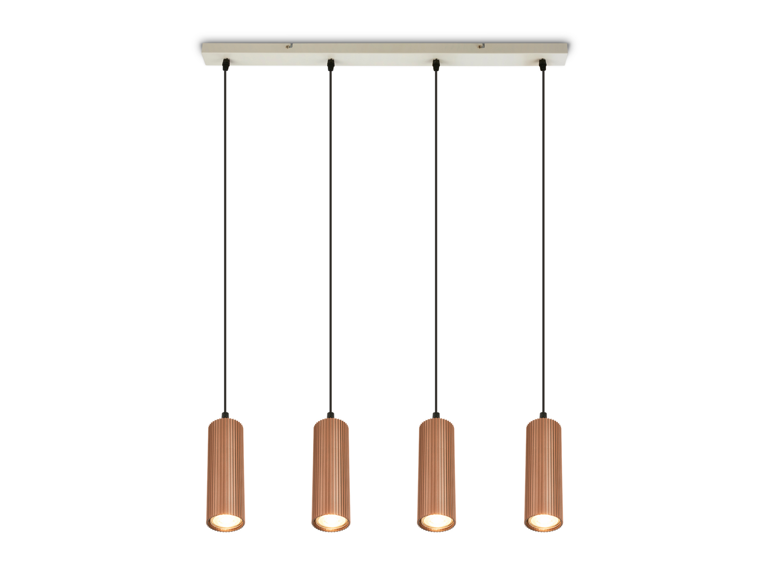 BRILONER LED-hanglamp (Balk met 4 delen, warm grijs/koffie)