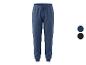 Heren joggingbroek in blauw en zwart met trekkoord.