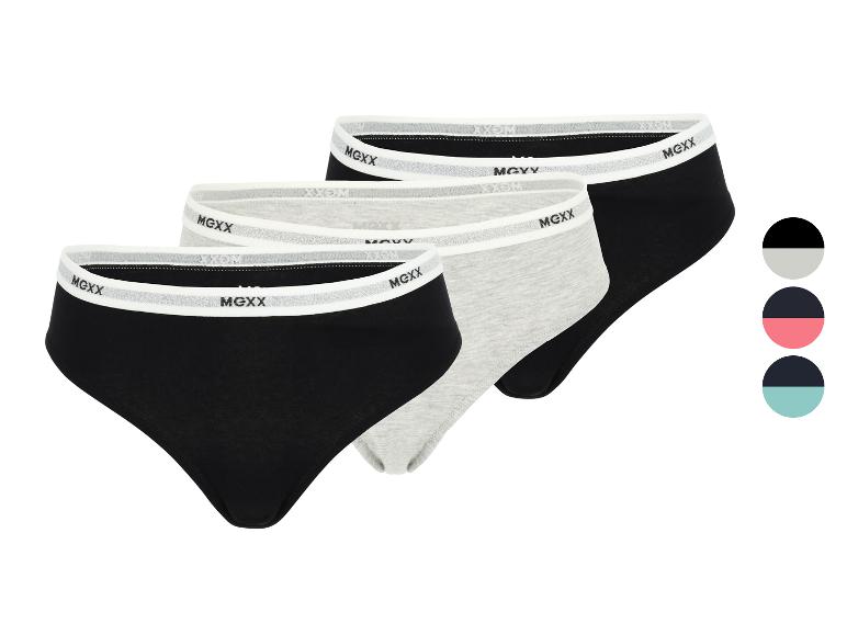 MGXX damesonderbroeken in zwart en grijs, 3-pack