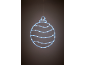 Verlicht kerstornament in de vorm van een bal met strepen