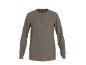 Grijsbruin Henley-shirt met lange mouwen voor heren