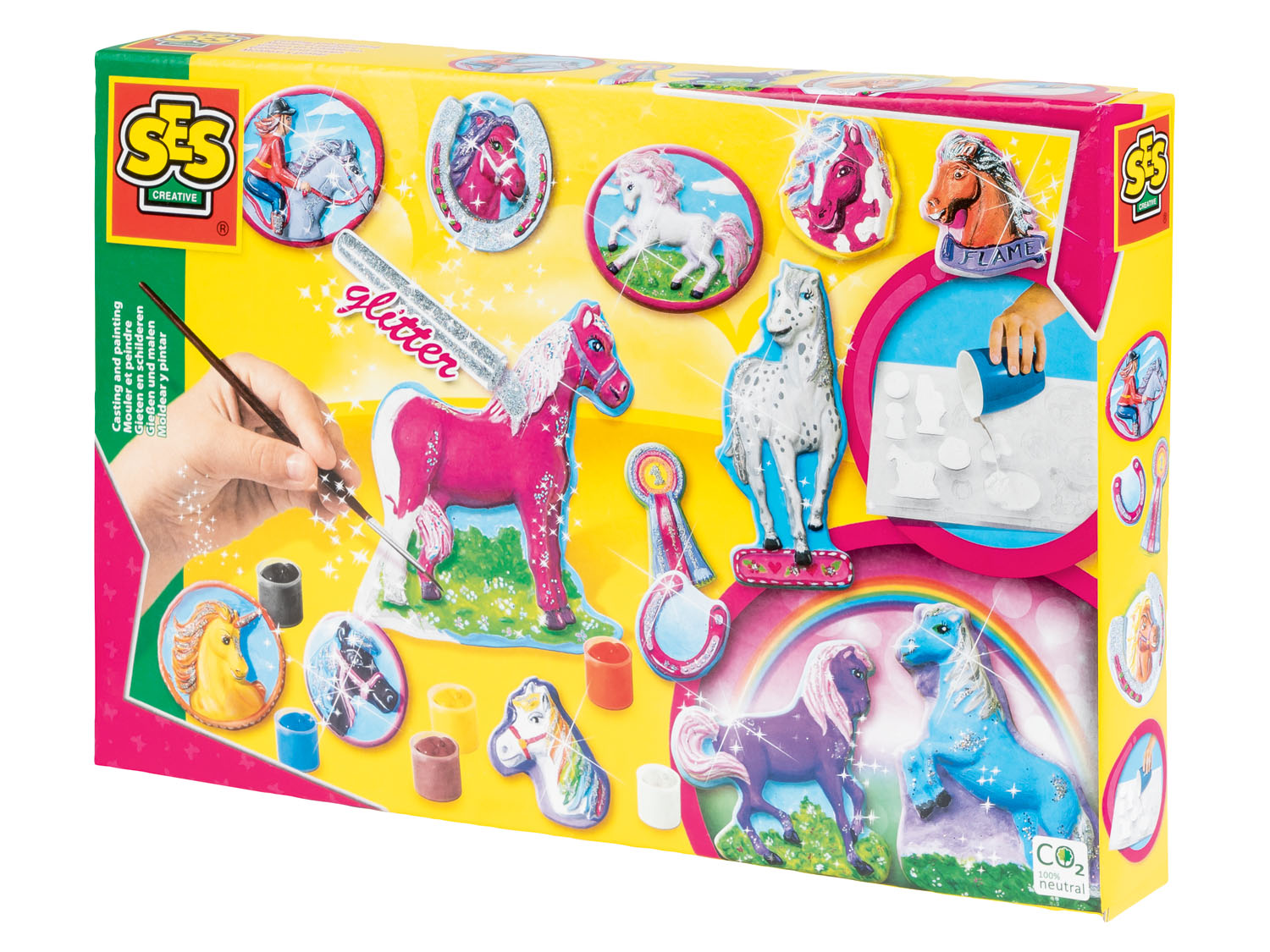 SES CREATIVE Gipsgiet- en verfset (Paarden)