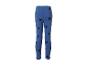 Blauwe kinderlegging met zwarte hartjes.