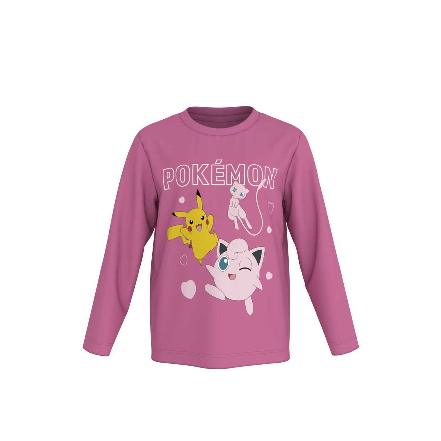 LUPILU Kinder longsleeves, 2 stuks (Roze, 122/128)