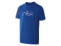 Blauw FILA heren T-shirt met wit en rood logo.