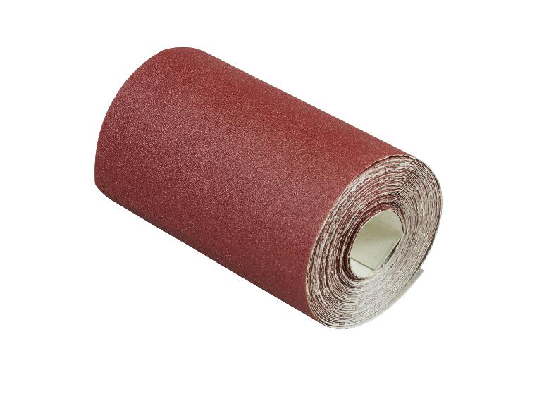 Rode schuurpapierrol, ideaal voor schuren en afwerken.