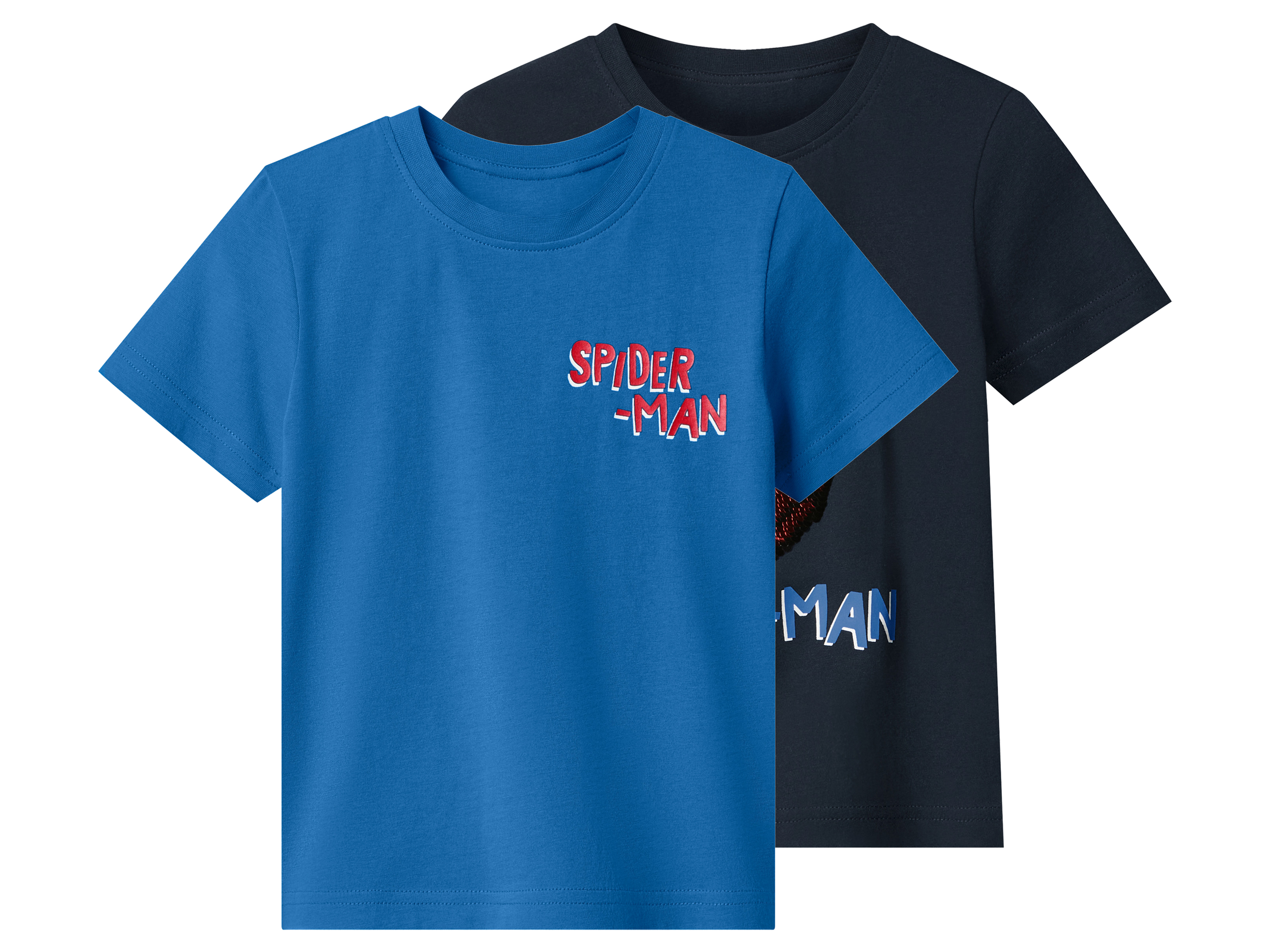 Set van 2 kinder T-shirts (Blauw/donkerblauw, 98/104)