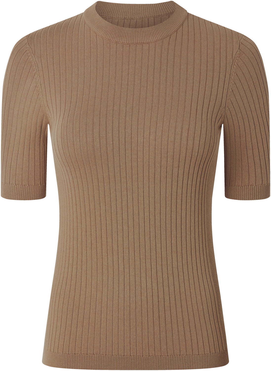 ESMARA Dames geribde fijngebreide trui (Beige, S (36/38))