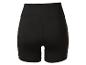 Zwarte high-waist sportshort met zijzak, achteraanzicht.