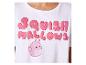 Wit t-shirt met de tekst "Squishmallows" en illustratie