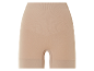 Beige naadloze shapewear shorts.