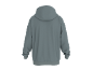 Grijze hoodie, achteraanzicht.