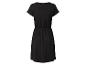 Kort zwart zomerjurkje met ronde hals.