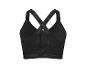 Zwarte sportbeha met gekruiste bandjes en Crivit-merk