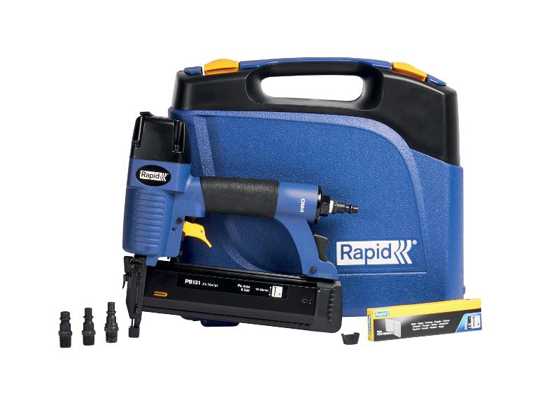 LIVARNO® PB131 tacker op perslucht met koffer en accessoires.