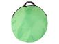 Groene ronde draagtas met zwart handvat en rits