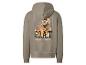 Grijze hoodie met een basketbalprint en de tekst 'G.O.A.T.'