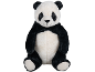 Zachte, zittende panda knuffel.
