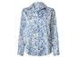 Wit overhemd met lange mouwen en blauw paisley-patroon