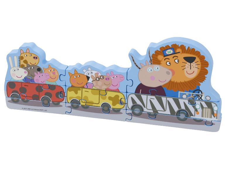 Peppa Pig puzzel met dieren in voertuigen
