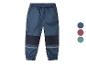 Kinder softshell broek, donkerblauw met details.