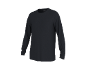 Zwart T-shirt met lange mouwen voor heren, met ronde hals