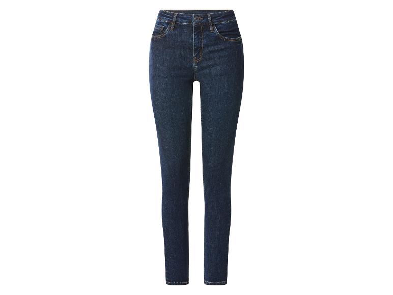 Donkerblauwe high-waist skinny jeans voor dames