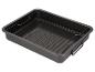 Donkere rechthoekige braadslede met uitneembaar rooster