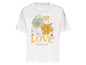 Wit T-shirt met bloemenprint en de tekst 'Live Love Laugh'.