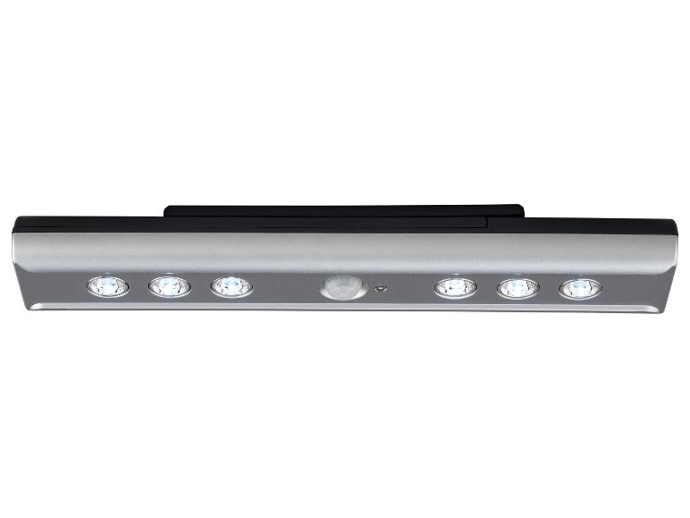Zilveren en zwarte LED-lamp met bewegingssensor