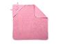 Roze badhanddoek met capuchon en teddybeergezicht